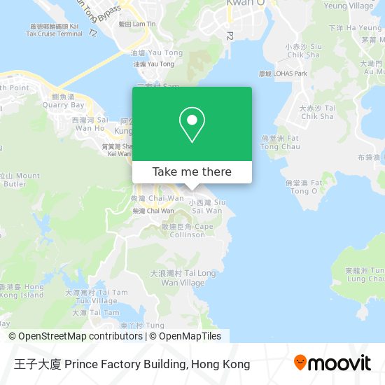 王子大廈 Prince Factory Building map