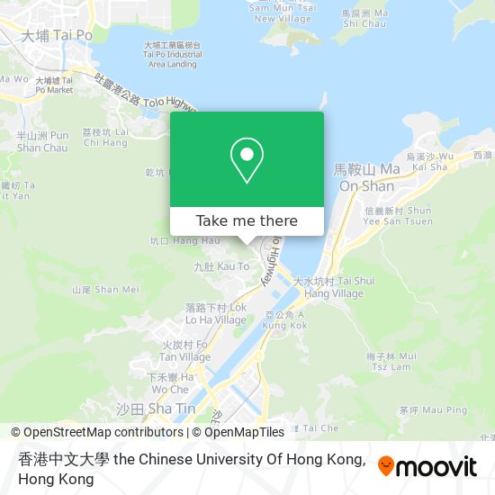 香港中文大學 the Chinese University Of Hong Kong map