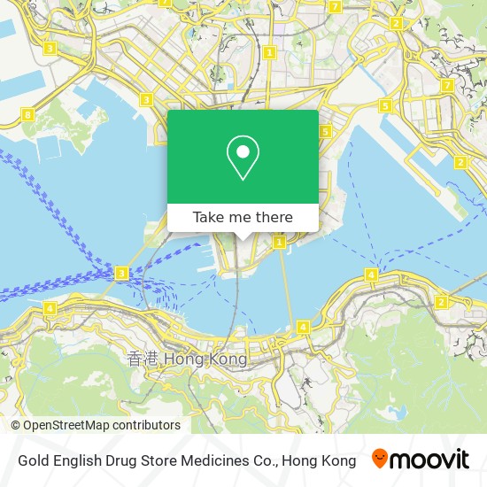 Gold English Drug Store Medicines Co. map