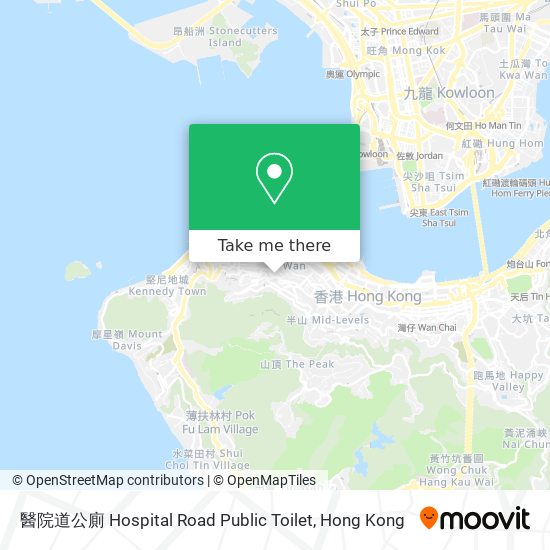 醫院道公廁 Hospital Road Public Toilet map