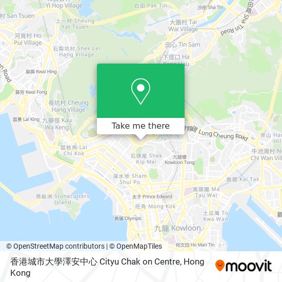 香港城市大學澤安中心 Cityu Chak on Centre地圖