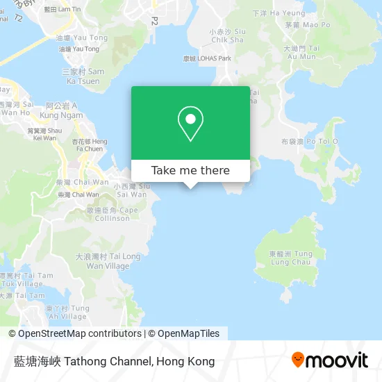藍塘海峽 Tathong Channel地圖