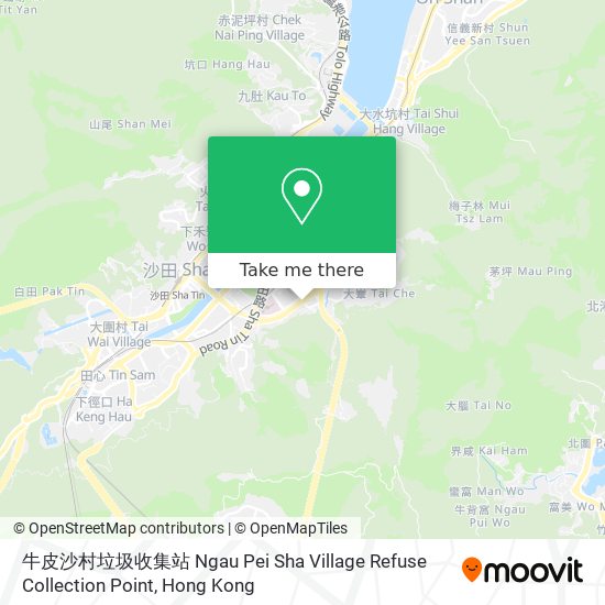 牛皮沙村垃圾收集站 Ngau Pei Sha Village Refuse Collection Point地圖
