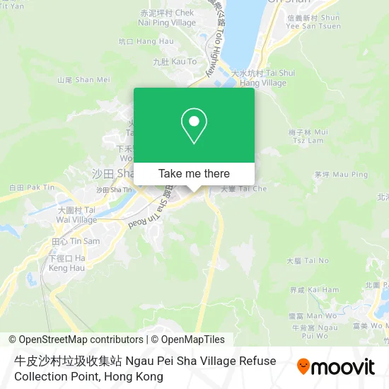 牛皮沙村垃圾收集站 Ngau Pei Sha Village Refuse Collection Point map