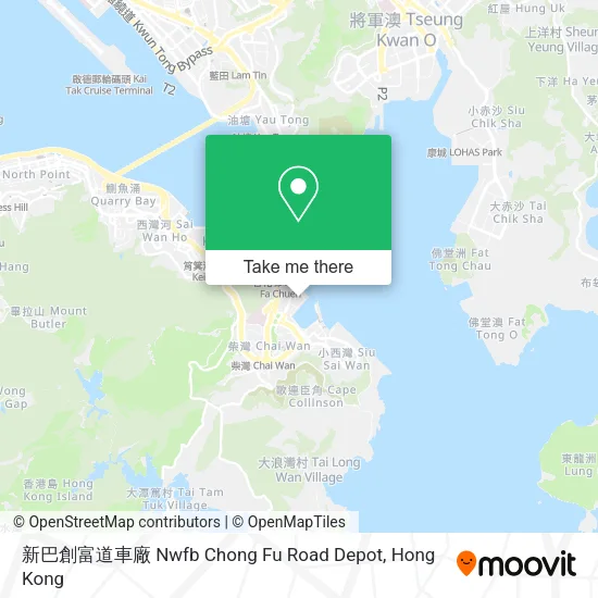 新巴創富道車廠 Nwfb Chong Fu Road Depot map