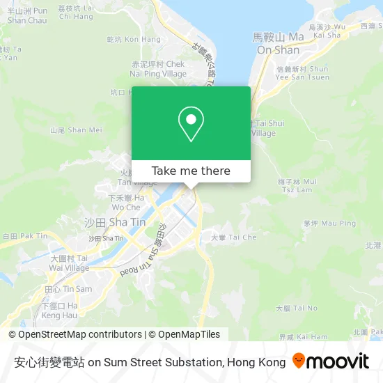 安心街變電站 on Sum Street Substation地圖