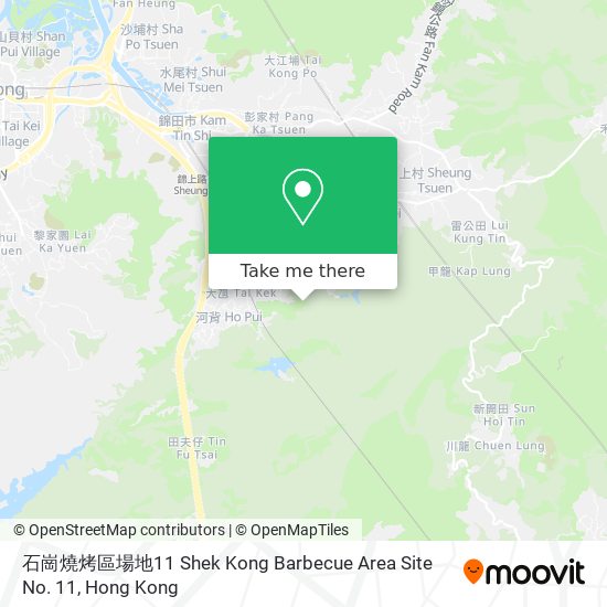 石崗燒烤區場地11 Shek Kong Barbecue Area Site No. 11 map