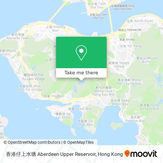 香港仔上水塘 Aberdeen Upper Reservoir map