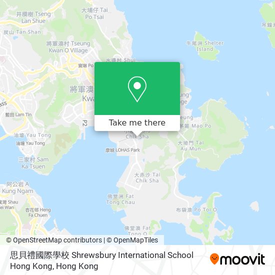 思貝禮國際學校 Shrewsbury International School Hong Kong map