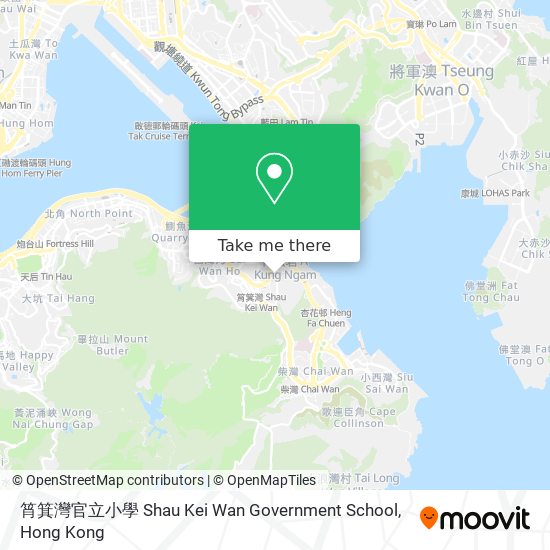 筲箕灣官立小學 Shau Kei Wan Government School map