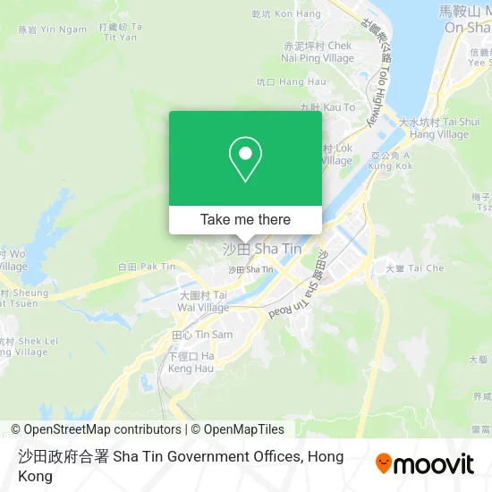 沙田政府合署 Sha Tin Government Offices地圖