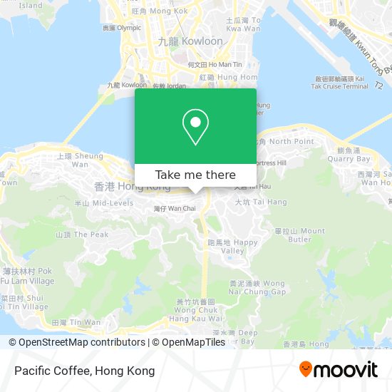 Pacific Coffee map