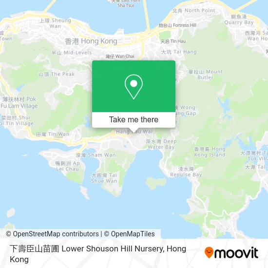 下壽臣山苗圃 Lower Shouson Hill Nursery map