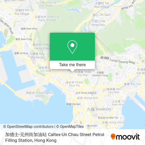 加德士-元州街加油站 Caltex-Un Chau Street Petrol Filling Station map