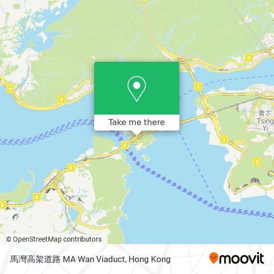 馬灣高架道路 MA Wan Viaduct map