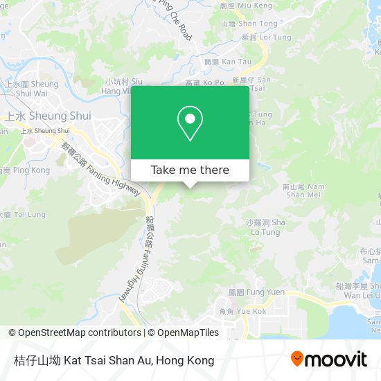 桔仔山坳 Kat Tsai Shan Au map