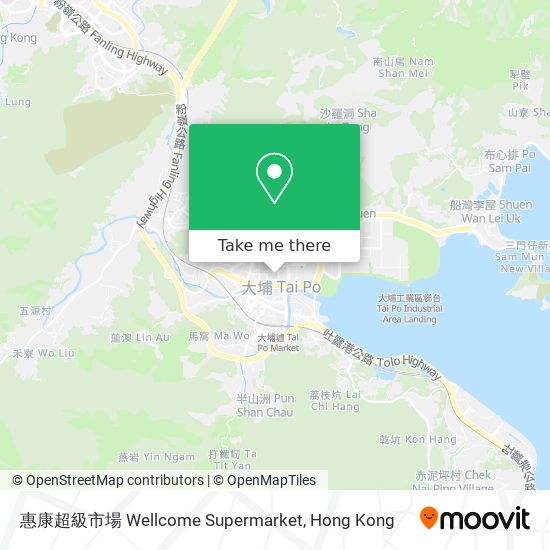 惠康超級市場 Wellcome Supermarket map