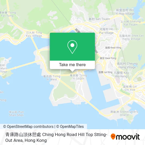 青康路山頂休憩處 Ching Hong Road Hill Top Stting-Out Area map