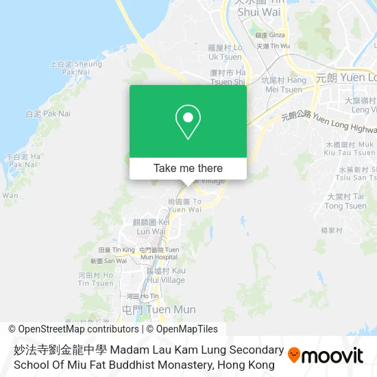 妙法寺劉金龍中學 Madam Lau Kam Lung Secondary School Of Miu Fat Buddhist Monastery地圖