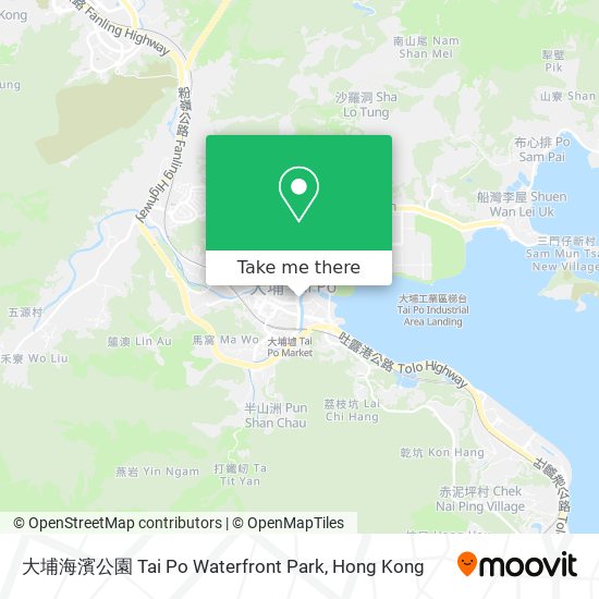 大埔海濱公園 Tai Po Waterfront Park map