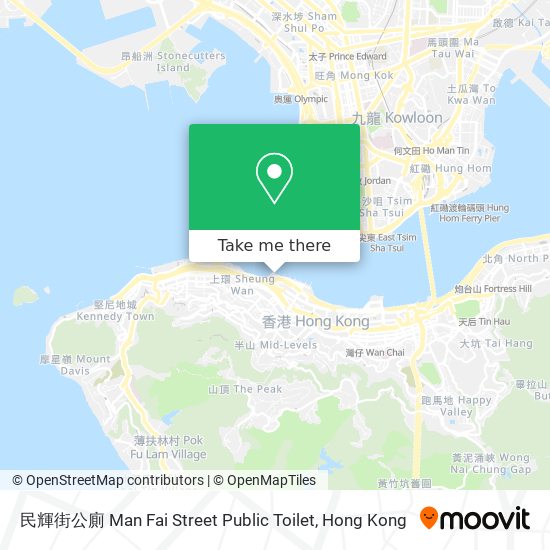 民輝街公廁 Man Fai Street Public Toilet map