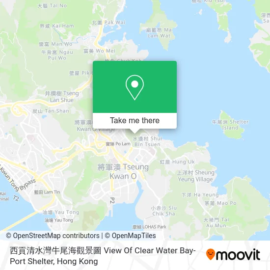 西貢清水灣牛尾海觀景圖 View Of Clear Water Bay-Port Shelter map