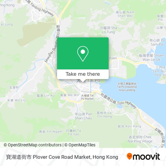 寶湖道街市 Plover Cove Road Market map