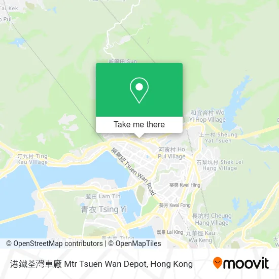 港鐵荃灣車廠 Mtr Tsuen Wan Depot map