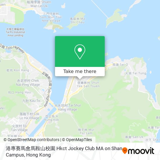 港專賽馬會馬鞍山校園 Hkct Jockey Club MA on Shan Campus map