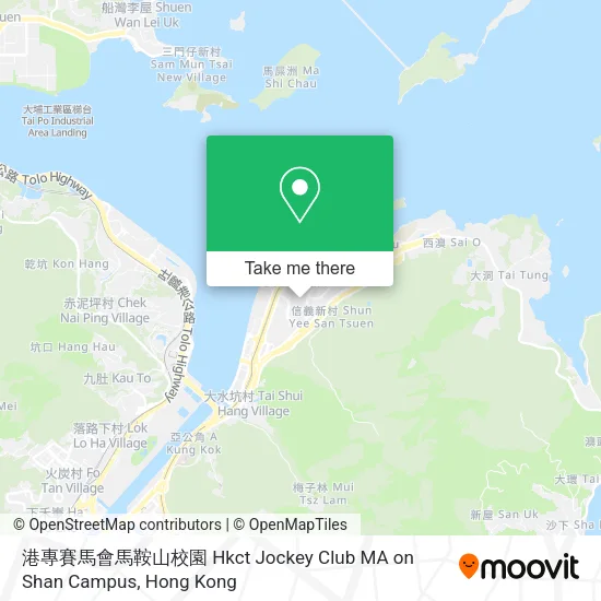 港專賽馬會馬鞍山校園 Hkct Jockey Club MA on Shan Campus地圖
