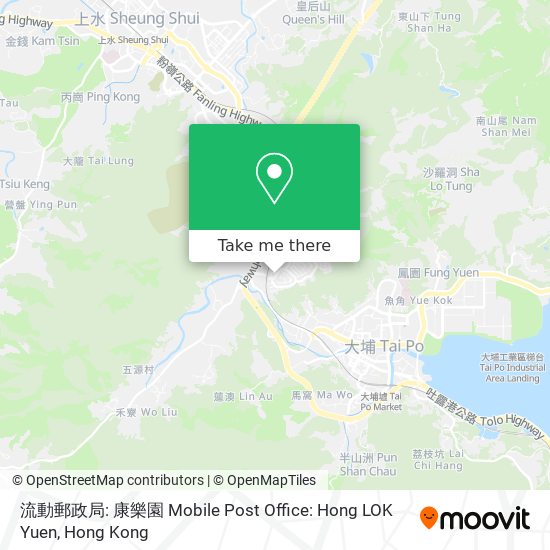 流動郵政局: 康樂園 Mobile Post Office: Hong LOK Yuen map