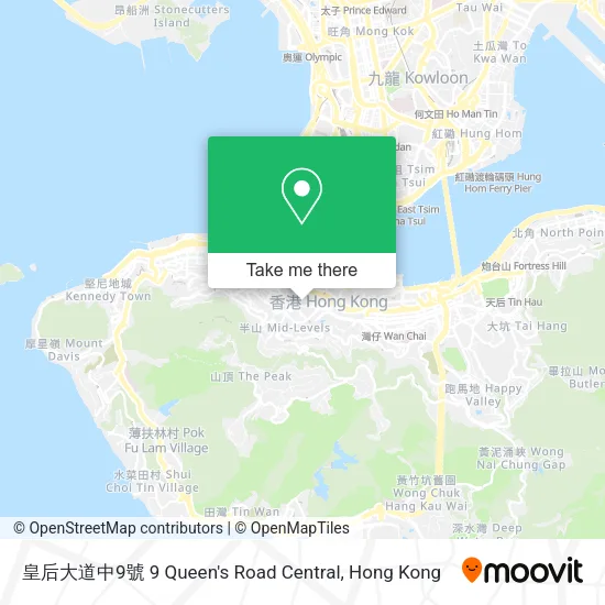 皇后大道中9號 9 Queen's Road Central map