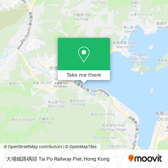 大埔鐵路碼頭 Tai Po Railway Pier map