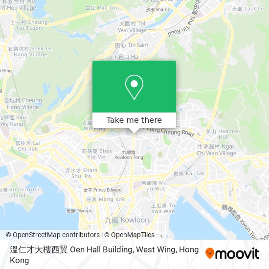 溫仁才大樓西翼 Oen Hall Building, West Wing map