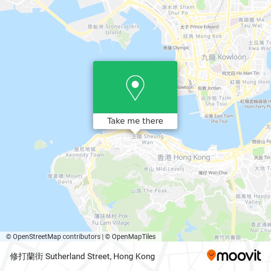 修打蘭街 Sutherland Street地圖