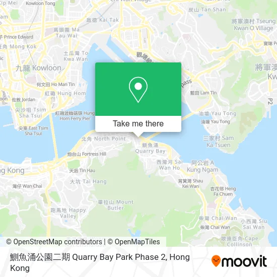 鰂魚涌公園二期 Quarry Bay Park Phase 2 map