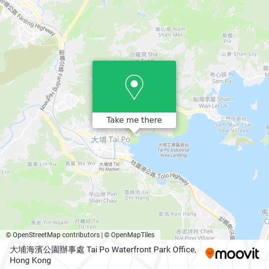 大埔海濱公園辦事處 Tai Po Waterfront Park Office map