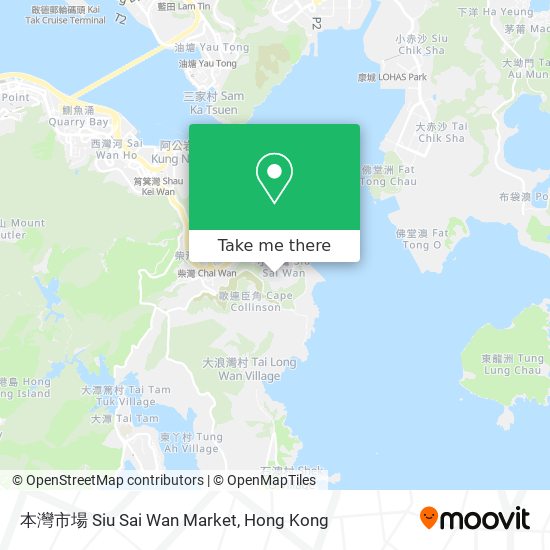 本灣市場 Siu Sai Wan Market map