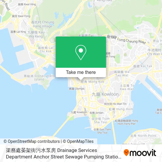 渠務處晏架街污水泵房 Drainage Services Department Anchor Street Sewage Pumping Station地圖