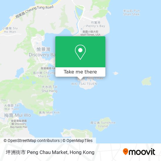 坪洲街市 Peng Chau Market map
