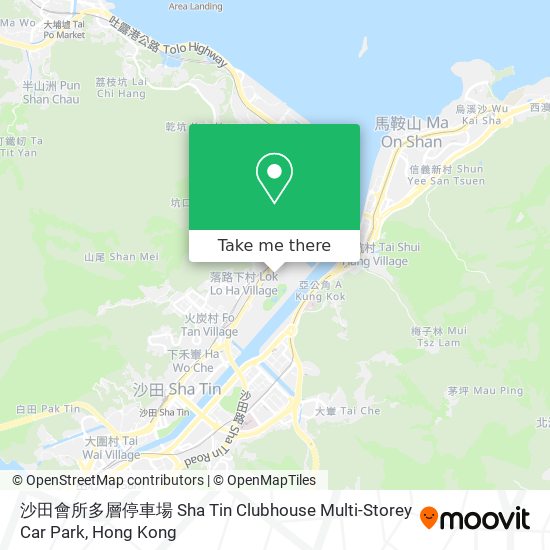 沙田會所多層停車場 Sha Tin Clubhouse Multi-Storey Car Park map