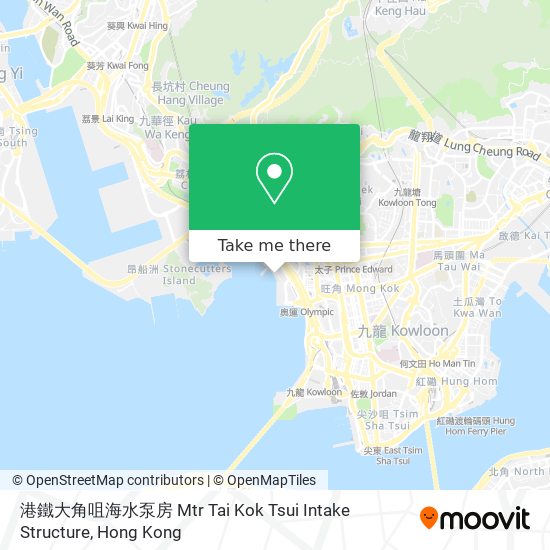 港鐵大角咀海水泵房 Mtr Tai Kok Tsui Intake Structure map
