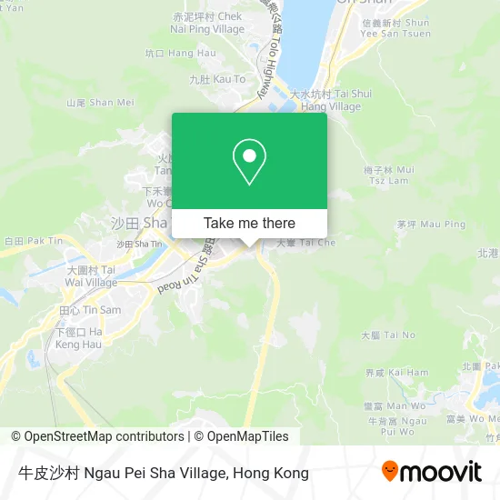 牛皮沙村 Ngau Pei Sha Village map