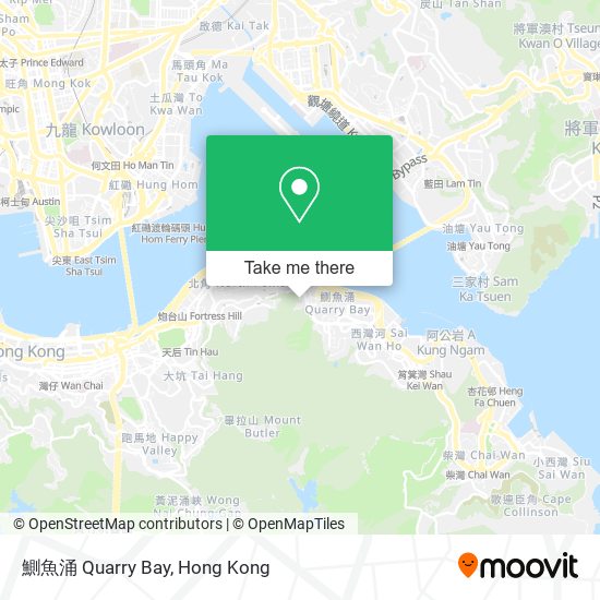 鰂魚涌 Quarry Bay map