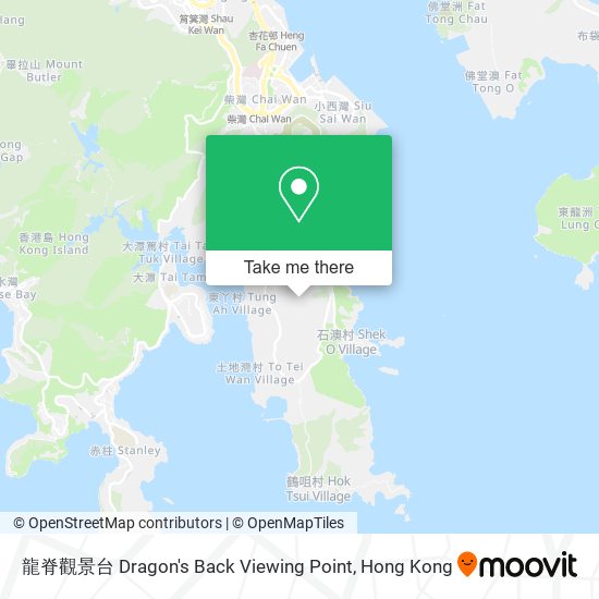 龍脊觀景台 Dragon's Back Viewing Point map