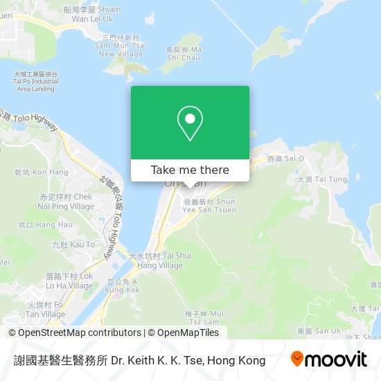 謝國基醫生醫務所 Dr. Keith K. K. Tse map