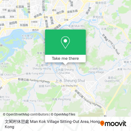 文閣村休憩處 Man Kok Village Sitting-Out Area map
