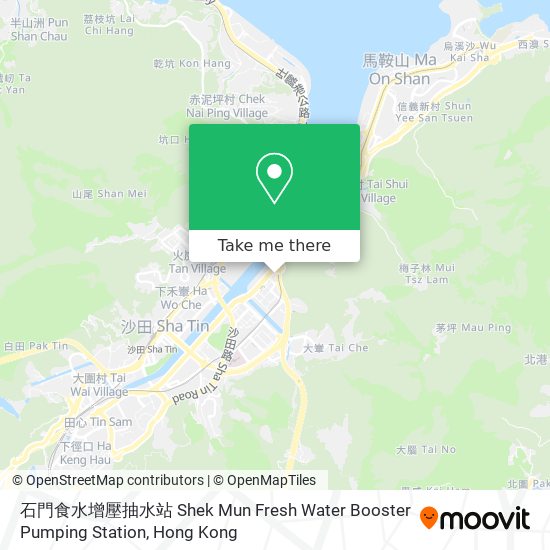 石門食水增壓抽水站 Shek Mun Fresh Water Booster Pumping Station地圖