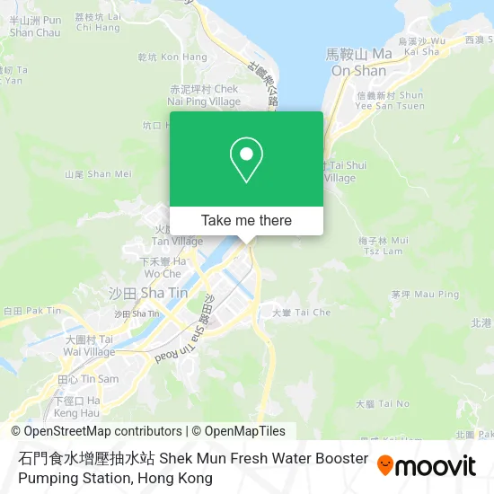 石門食水增壓抽水站 Shek Mun Fresh Water Booster Pumping Station map