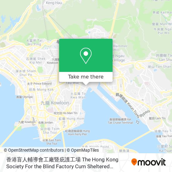 香港盲人輔導會工廠暨庇護工場 	The Hong Kong Society For the Blind Factory Cum Sheltered Workshop map